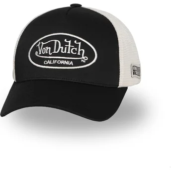 Verstellbare schwarze und beige Trucker-Kappe LOF B30 von Von Dutch