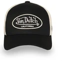 von-dutch-lof-b30-black-and-beige-adjustable-trucker-hat