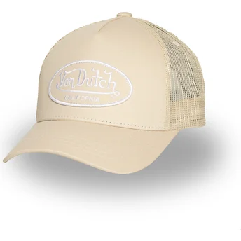Verstellbare beige Trucker-Kappe LOF B35 von Von Dutch