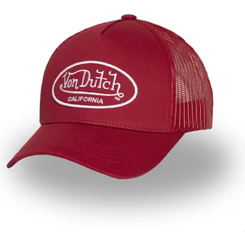 Czerwona regulowana czapka trucker LOF B38 marki Von Dutch