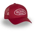rote-verstellbare-trucker-kappe-lof-b38-von-von-dutch