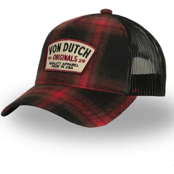 Czapka trucker czerwono-czarna CAR05 Von Dutch
