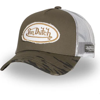 Grüne und weiße KAM K Trucker-Kappe von Von Dutch