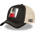 cepur-izliekta-truckeris-melns-snapback-pea6-naw6-snoopy-un-carlijs-brauns-zemesrieksti-no-capslab