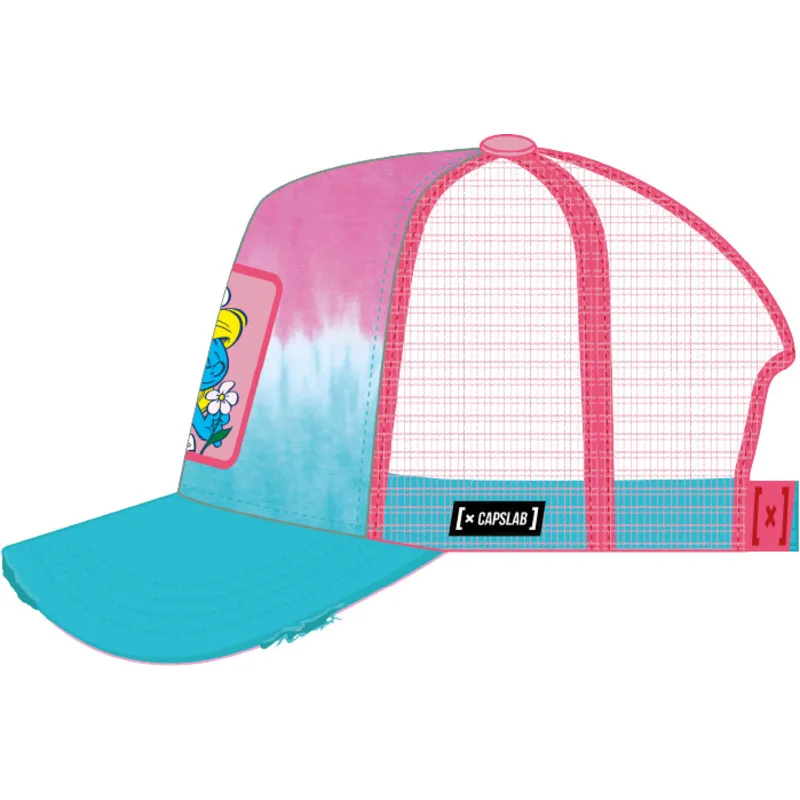 cepur-izliekta-truckeris-daudzkrasains-snapback-smu-ett2-smurfete-zilisi-no-capslab