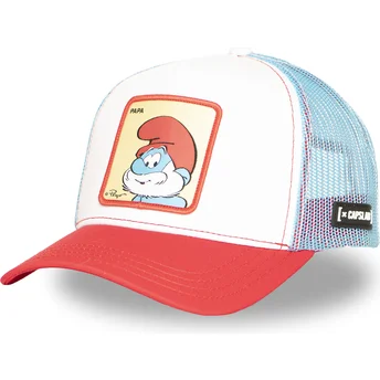 Cepur izliekta šoferis daudzkrāsains snapback Papá Pitufo SMU PAPA Los Pitufos Tēvs Smurfs The Smurfs no Capslab
