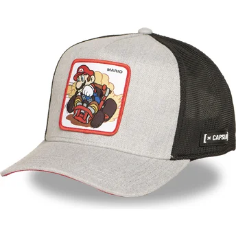 Casquette trucker grise et noire Mario Kart SMK3 VRO Super Mario Bros. Capslab