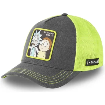 Casquette trucker grise et jaune Rick et Morty REM6 LOO Capslab