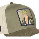 grune-und-beige-trucker-kappe-roronoa-zoro-op6-zor-one-piece-von-capslab