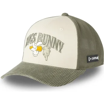 Casquette trucker beige et verte Bugs Bunny LOO12 HAN Looney Tunes Capslab