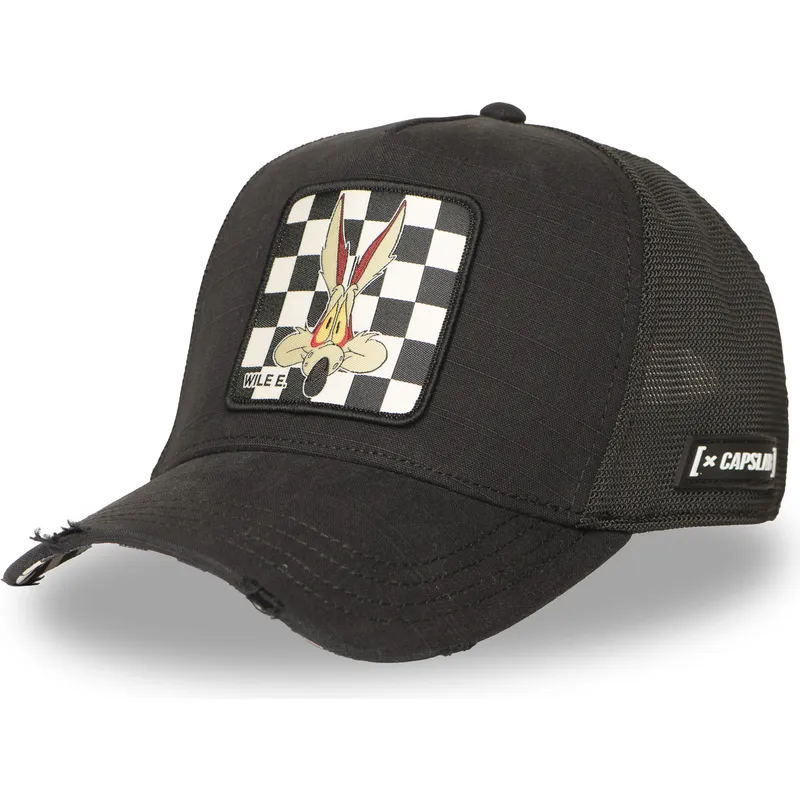 cepur-izliekta-truckeris-melns-snapback-loo12-wil-koijots-looney-tunes-no-capslab