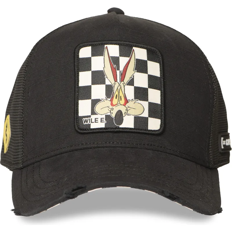 cepur-izliekta-truckeris-melns-snapback-loo12-wil-koijots-looney-tunes-no-capslab