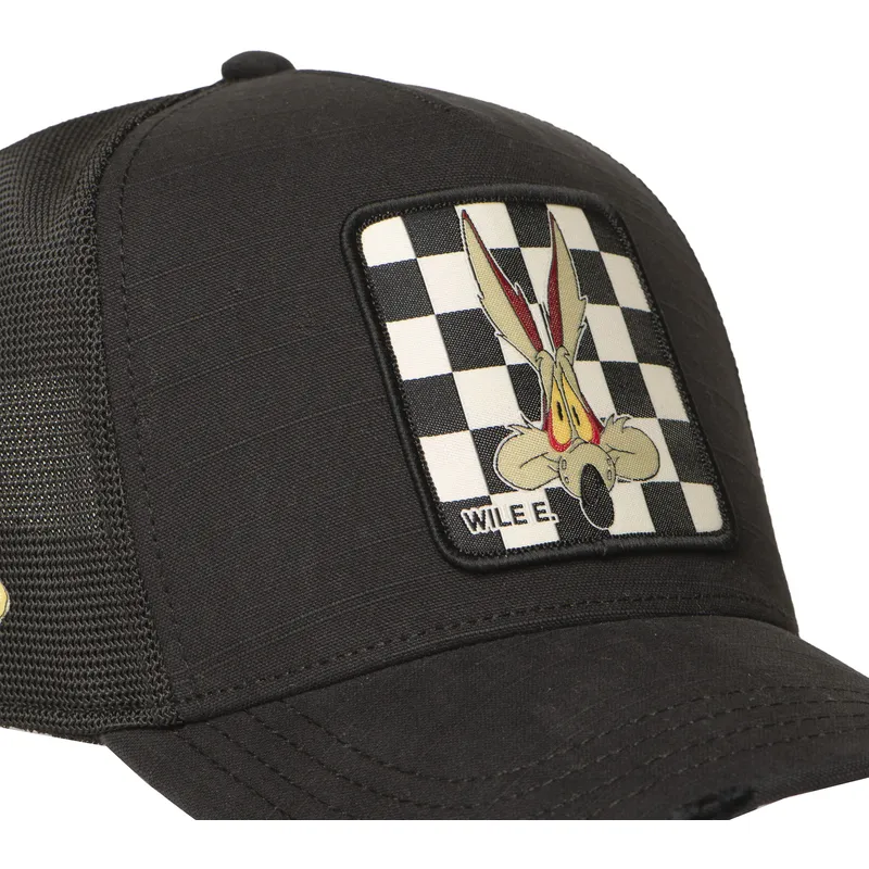 cepur-izliekta-truckeris-melns-snapback-loo12-wil-koijots-looney-tunes-no-capslab