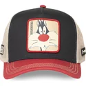 cepur-izliekta-truckeris-daudzkrasains-snapback-loo12-syl-silvestrs-looney-tunes-no-capslab