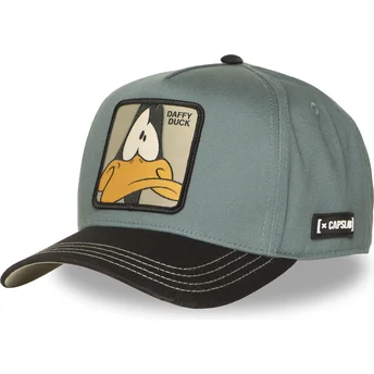 Gorra curva verde y negra snapback Pato Lucas LOO12 DAF2 Looney Tunes de Capslab