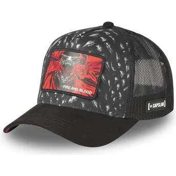 Cepur izliekta melns snapback Fire And Blood GOT BLO Dracarys Tronu spēle no Capslab