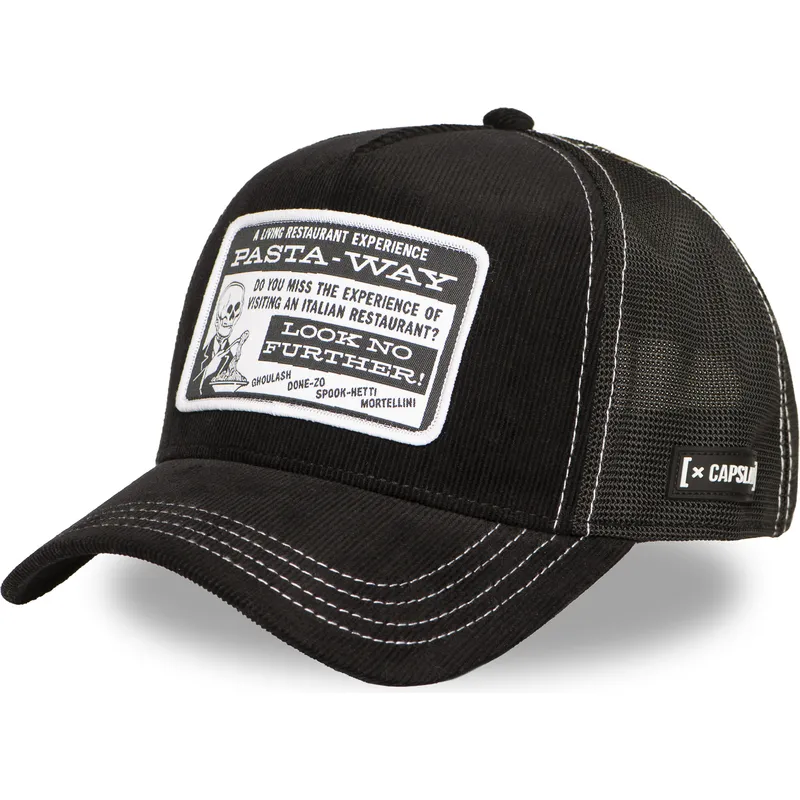 schwarze-trucker-cap-pasta-way-btj-pas-beetlejuice-von-capslab
