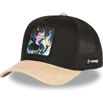 Schwarze und braune Trucker-Kappe Maleficent Dark Power SP PRI3 Disney von Capslab