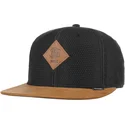 cepur-plakana-melns-snapback-honey-knit-no-djinns