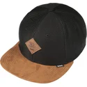 cepur-plakana-melns-snapback-honey-knit-no-djinns