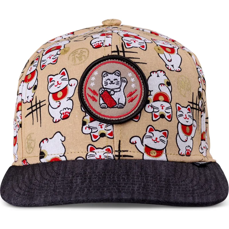 cepur-plakana-bess-snapback-berniem-lucky-cat-linen-no-djinns