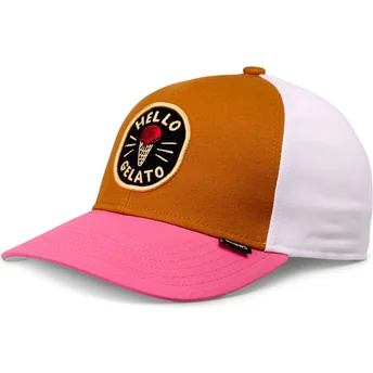 Böjd flerfärgad snapback-keps för barn Food Gelato Basic från Djinns