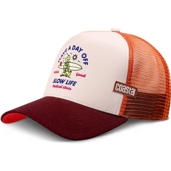 Cepur izliekta truckeris brūns snapback Day Off HFT no Coastal