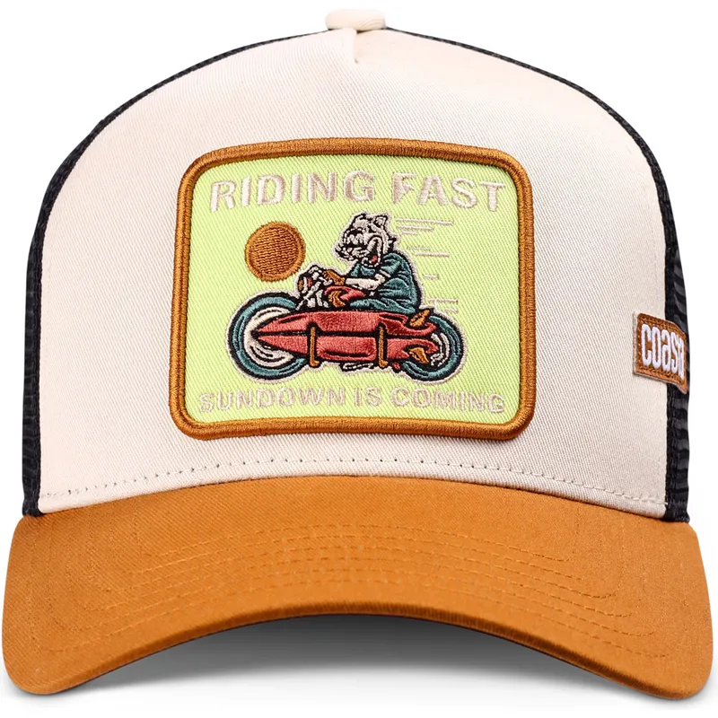 cepur-izliekta-truckeris-bruns-snapback-riding-fast-hft-no-coastal