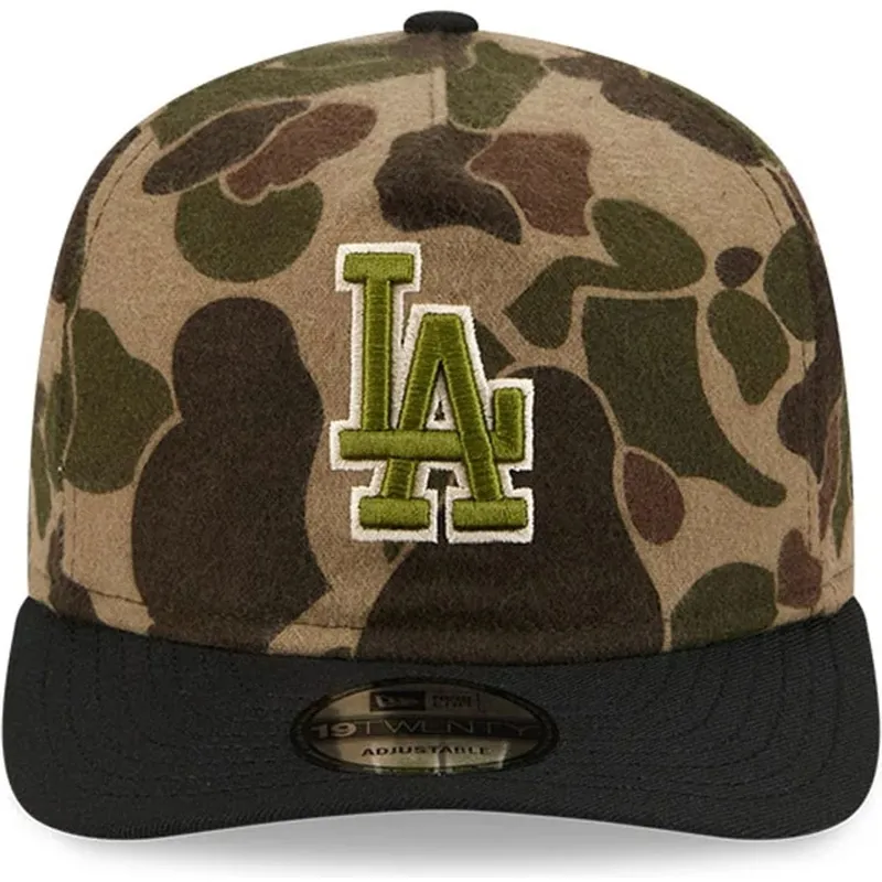gebogene-kappe-camouflage-verstellbar-19twenty-brushed-cotton-three-looms-duck-der-los-angeles-dodgers-mlb-von-new-era