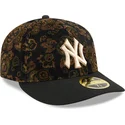 cap-izliekta-black-ajustada-59fifty-low-profile-floral-cord-three-looms-printed-corduroy-no-new-york-yankees-mlb-no-new-era