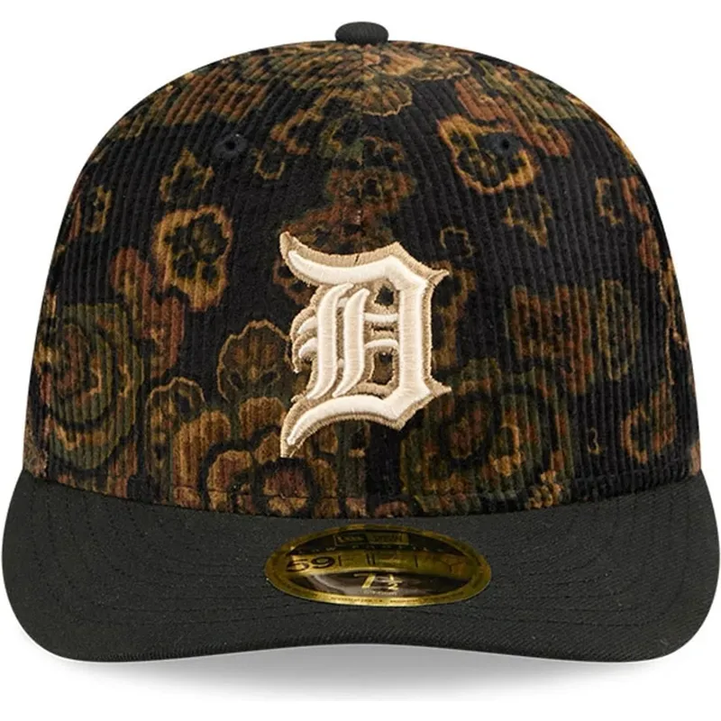 cap-izliekta-black-ajustada-59fifty-low-profile-floral-cord-three-looms-printed-corduroy-no-detroit-tigers-mlb-no-new-era