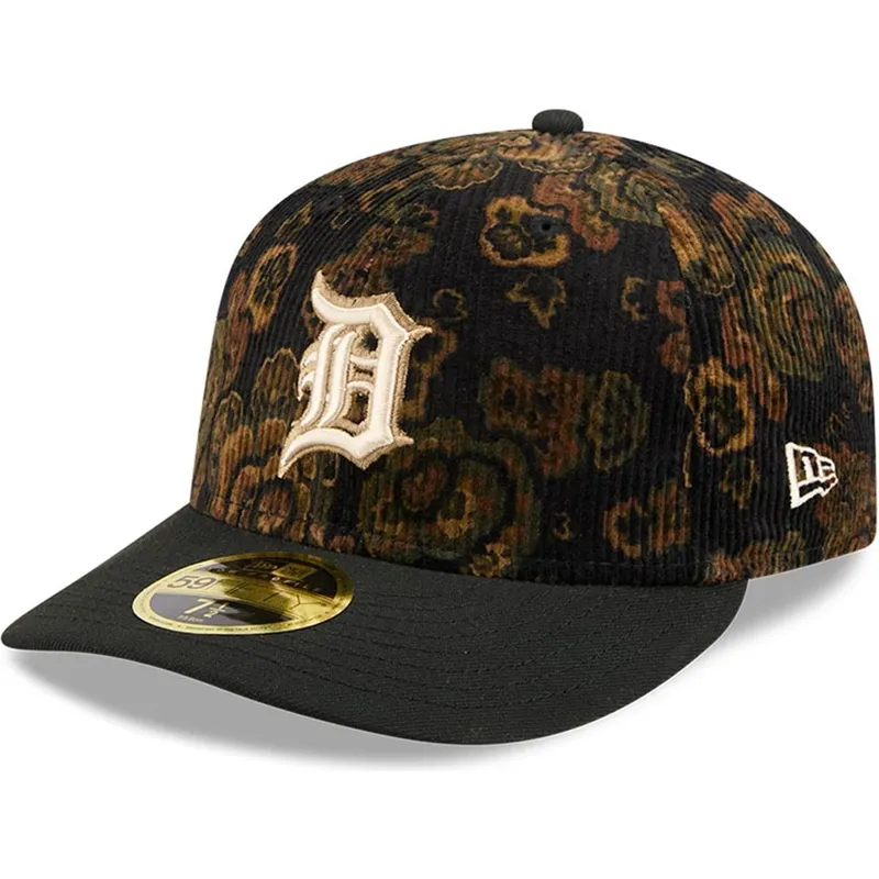 cap-izliekta-black-ajustada-59fifty-low-profile-floral-cord-three-looms-printed-corduroy-no-detroit-tigers-mlb-no-new-era