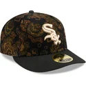 cap-izliekta-black-ajustada-59fifty-low-profile-floral-cord-three-looms-printed-corduroy-no-chicago-white-sox-mlb-no-new-era