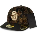 new-era-curved-brim-59fifty-low-profile-floral-cord-three-looms-printed-corduroy-san-diego-padres-mlb-black-fitted-cap