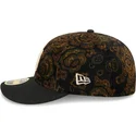 san-diego-padres-mlb-new-era-59fifty-low-profile-floral-cord-three-looms-printed-corduroy-schwarze-gebogene-fitted-kappe