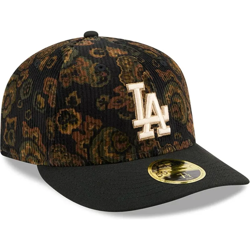 cap-izliekta-black-ajustada-59fifty-low-profile-floral-cord-three-looms-printed-corduroy-no-los-angeles-dodgers-mlb-no-new-era