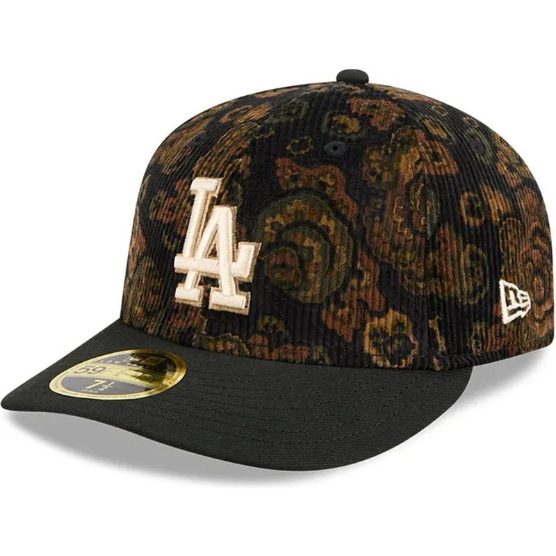 cap-izliekta-black-ajustada-59fifty-low-profile-floral-cord-three-looms-printed-corduroy-no-los-angeles-dodgers-mlb-no-new-era