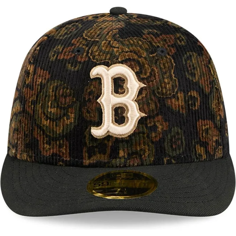 cap-izliekta-black-ajustada-59fifty-low-profile-floral-cord-three-looms-printed-corduroy-no-boston-red-sox-mlb-no-new-era