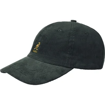 Zielona zakrzywiona czapka z daszkiem Cord Baseball Forrester marki Kangol, regulowana.