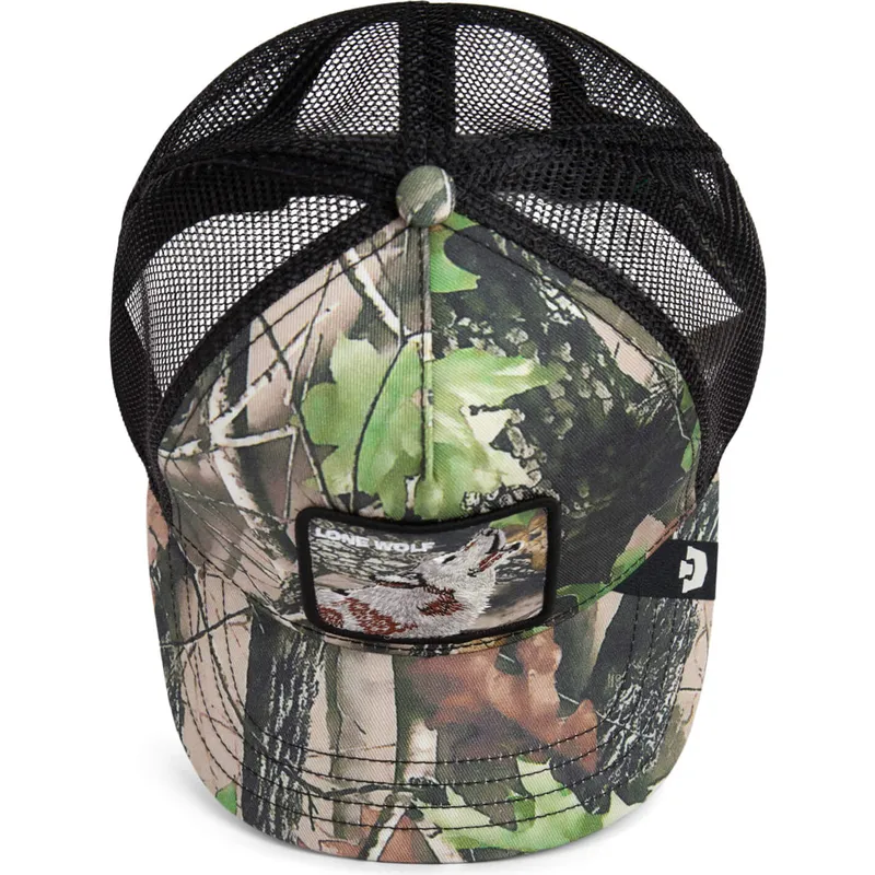 cepur-izliekta-truckeris-maskesanas-snapback-lone-wolf-camouflage-seasonal-real-tree-the-farm-no-goorin-bros