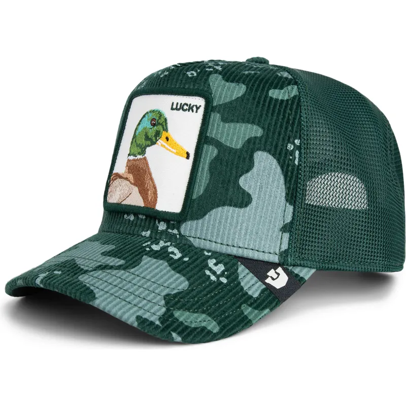 trucker-cap-grun-ente-lucky-duck-corduroy-camo-the-farm-von-goorin-bros