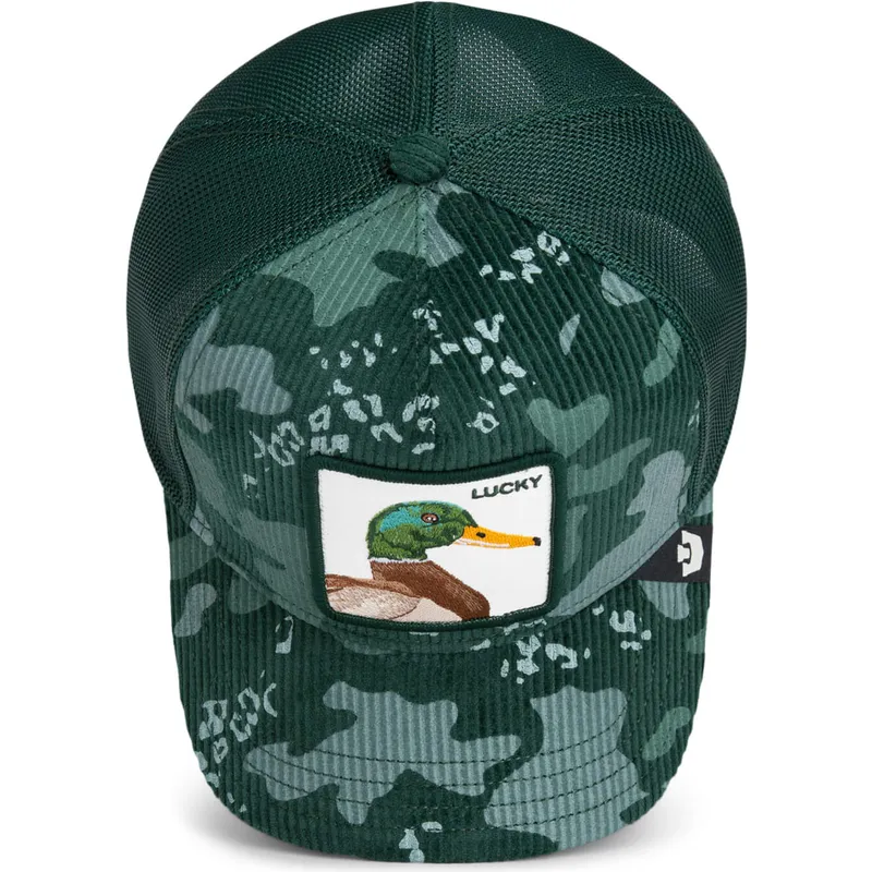 truckerkeps-gron-anka-lucky-duck-corduroy-camo-the-farm-fran-goorin-bros