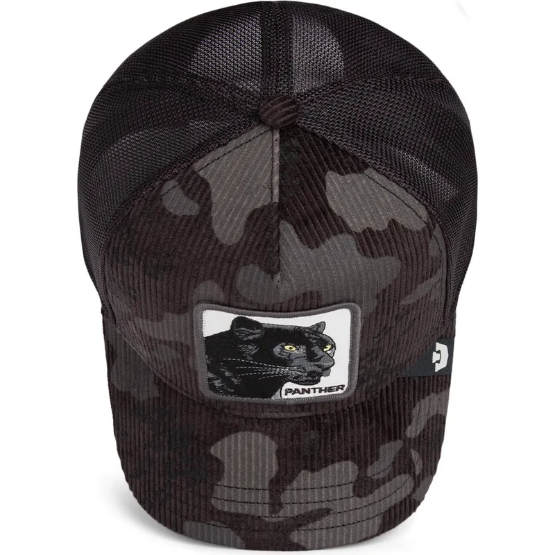 svart-trucker-keps-panter-panther-corduroy-camo-the-farm-fran-goorin-bros