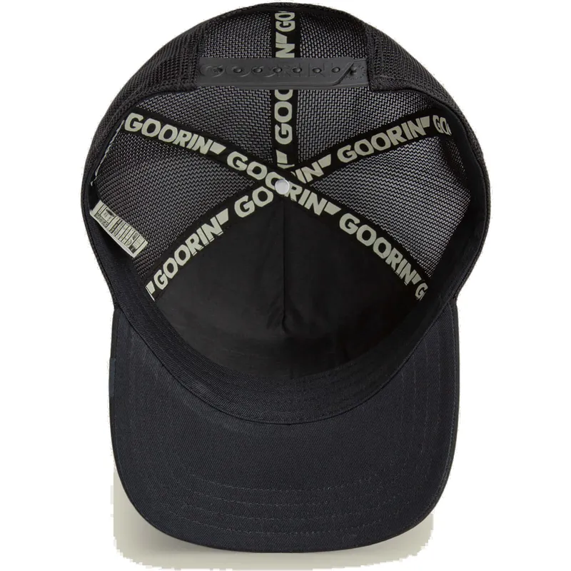 cepur-izliekta-truckeris-melns-snapback-king-golden-suede-the-farm-no-goorin-bros