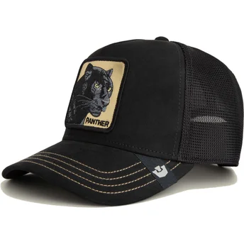 Casquette trucker noire panthère Panther Golden Suede The Farm Goorin Bros.
