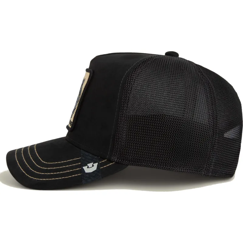 svart-trucker-keps-panter-panther-golden-suede-the-farm-fran-goorin-bros
