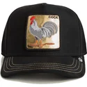 schwarze-trucker-kappe-hahn-cock-golden-suede-the-farm-von-goorin-bros