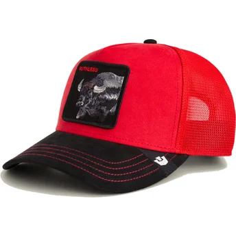 Cepur izliekta sarkans snapback Ruthless Buffalo Suede The Farm no Goorin Bros.