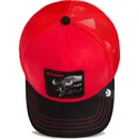 gorra-trucker-roja-y-negra-bufalo-ruthless-buffalo-suede-the-farm-de-goorin-bros