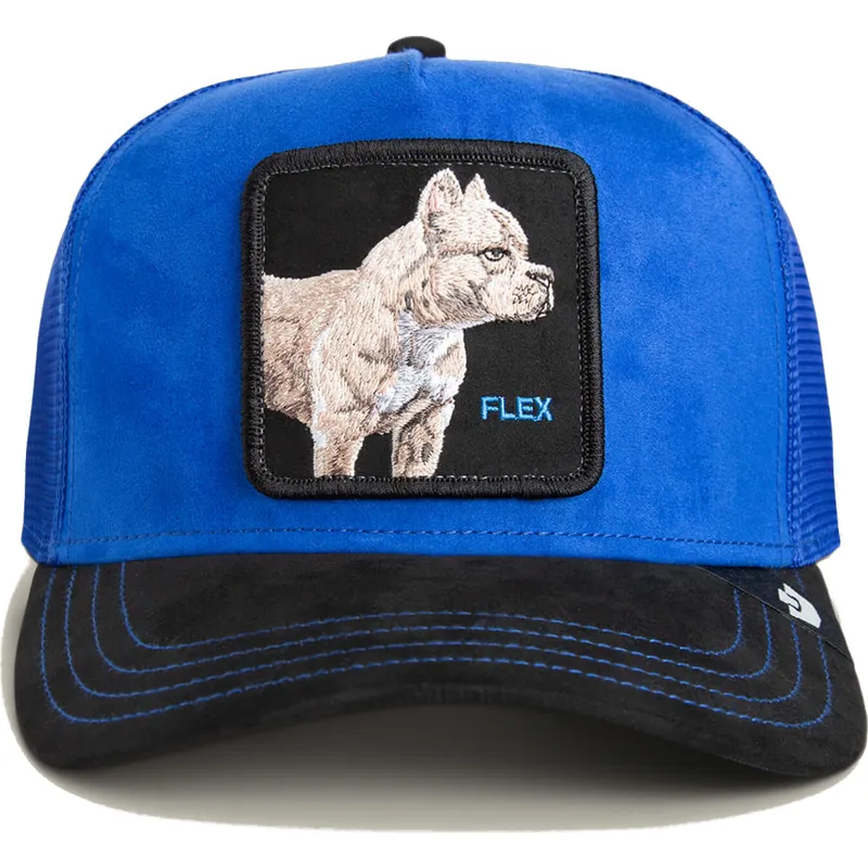cepur-izliekta-truckeris-zils-snapback-flex-suede-the-farm-no-goorin-bros